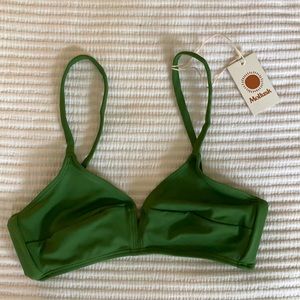 Mollusk NWT green bikini top size small